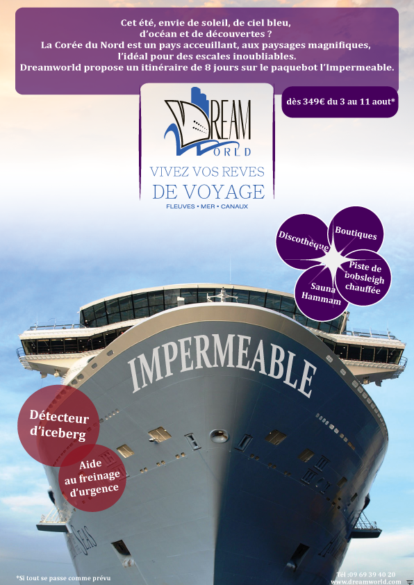 flyer pour une croisiere avec un paquebot