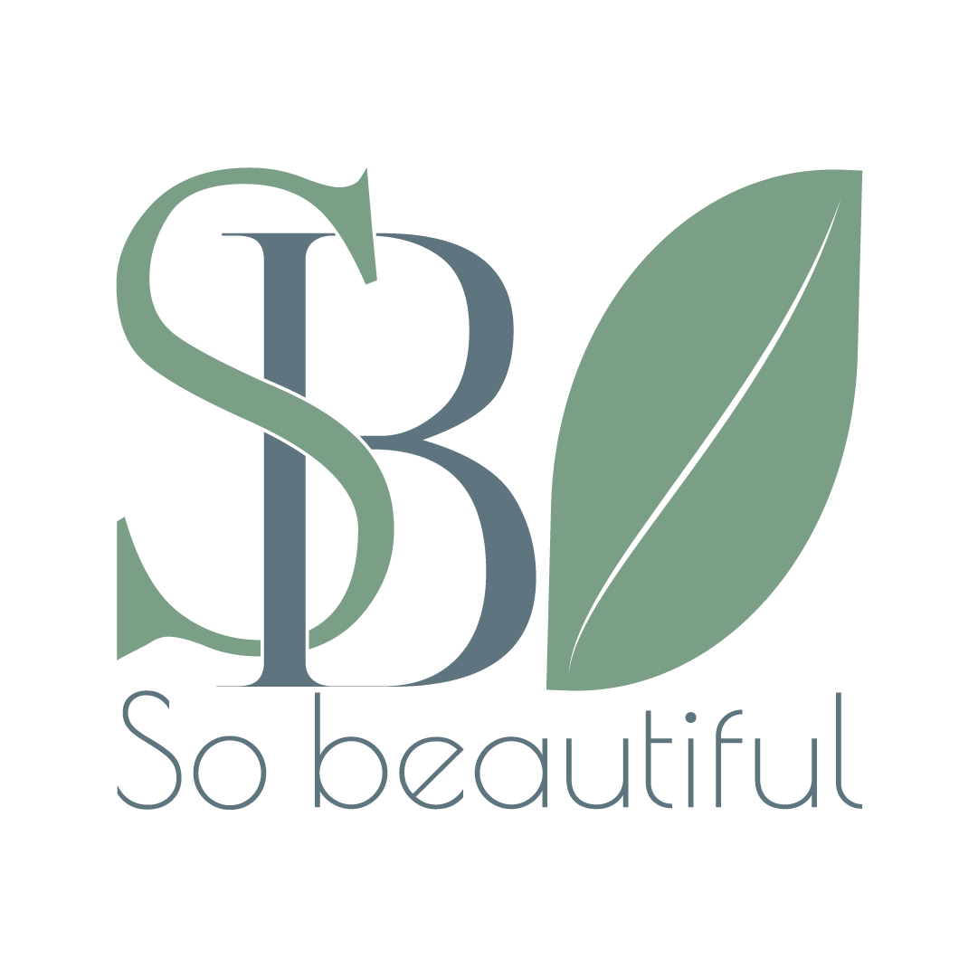 logo monogramme un S et un B entrelacés ainsi qu'une feuille